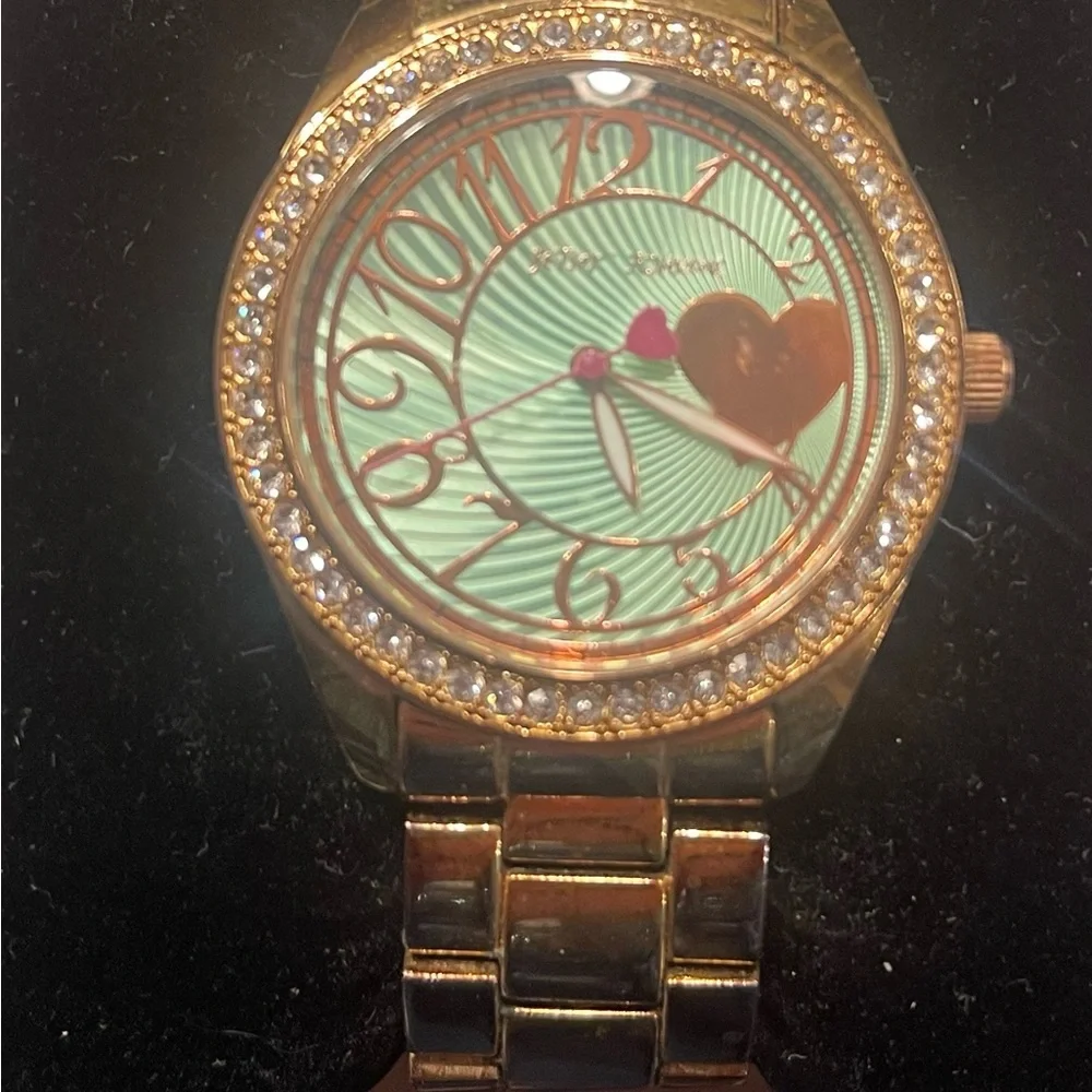 Betsey Johnson Rose Gold Heart Watch - Picture 3 of 6